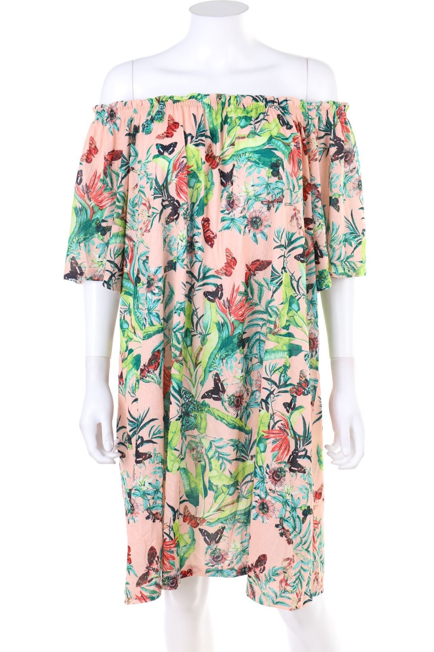 H&M - Kleid mit Tropical Print - M