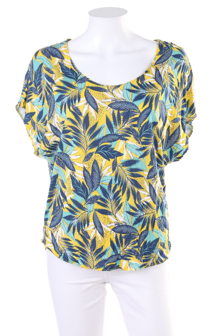 promod - Kurzarm-Bluse mit Print - D 46