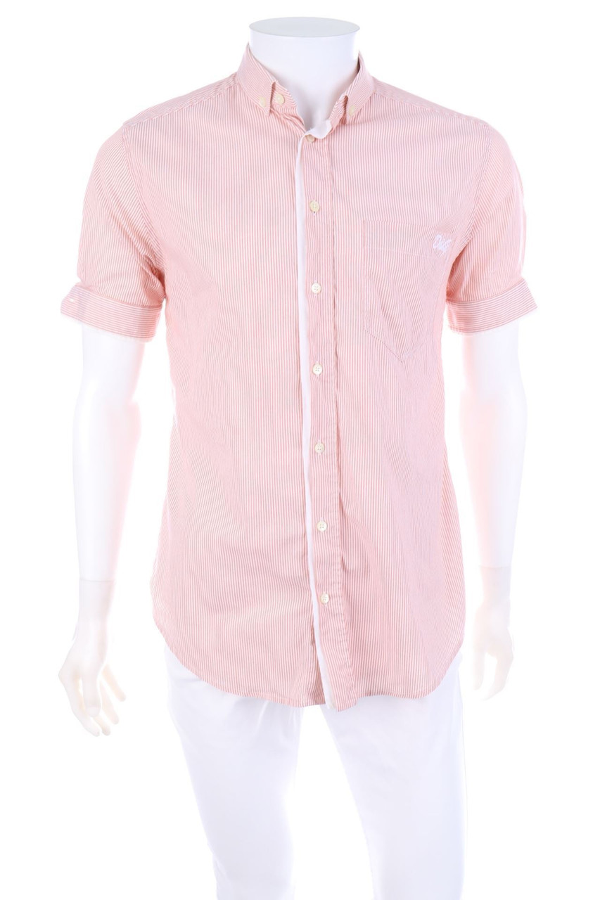 D&G DOLCE & GABBANA - Kurzarm-Hemd mit Streifen - 44