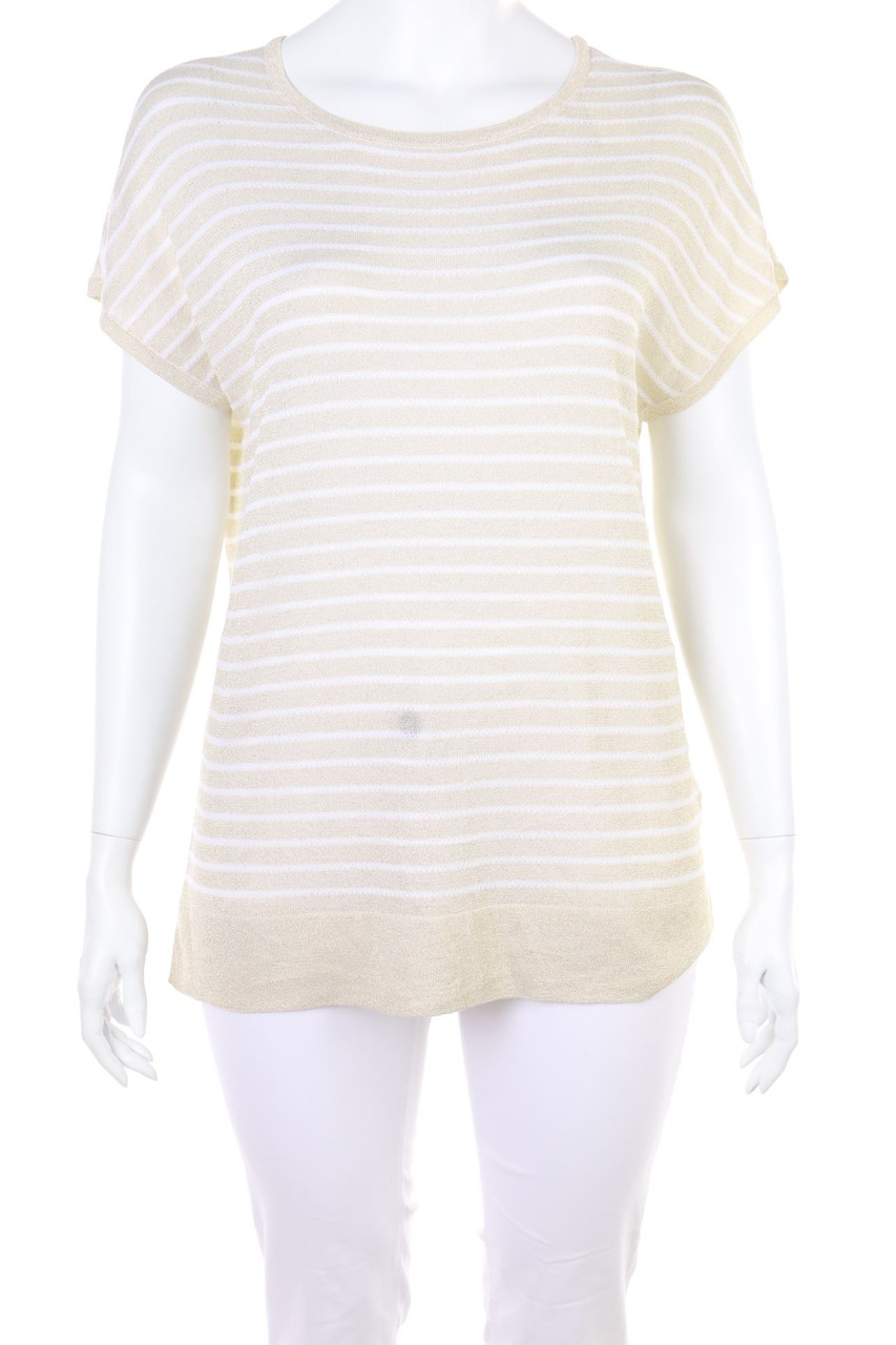 Ohne Label - Kurzarm-Shirt mit Glitzer - D 50