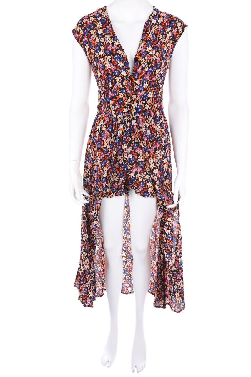 VERO MODA - Vokuhila-Playsuit mit Blumen-Print - XS