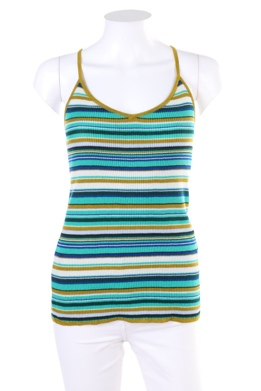 H&M - Strick-Top mit Streifen - S