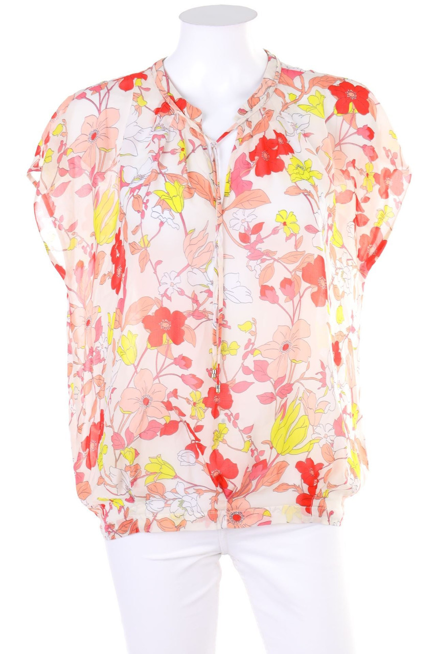 orsay - Kurzarm-Bluse mit Blumen-Print - D 38