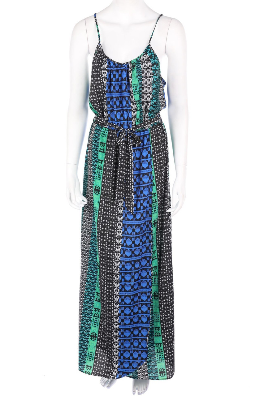 FOREVER 21 - Maxi-Kleid in Wickel-Optik mit Ethno-Print - L