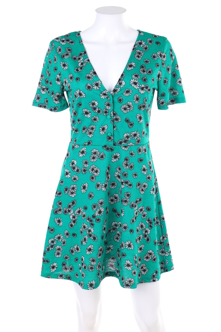 Ohne Label - Skater-Kleid mit Blumen-Print - S