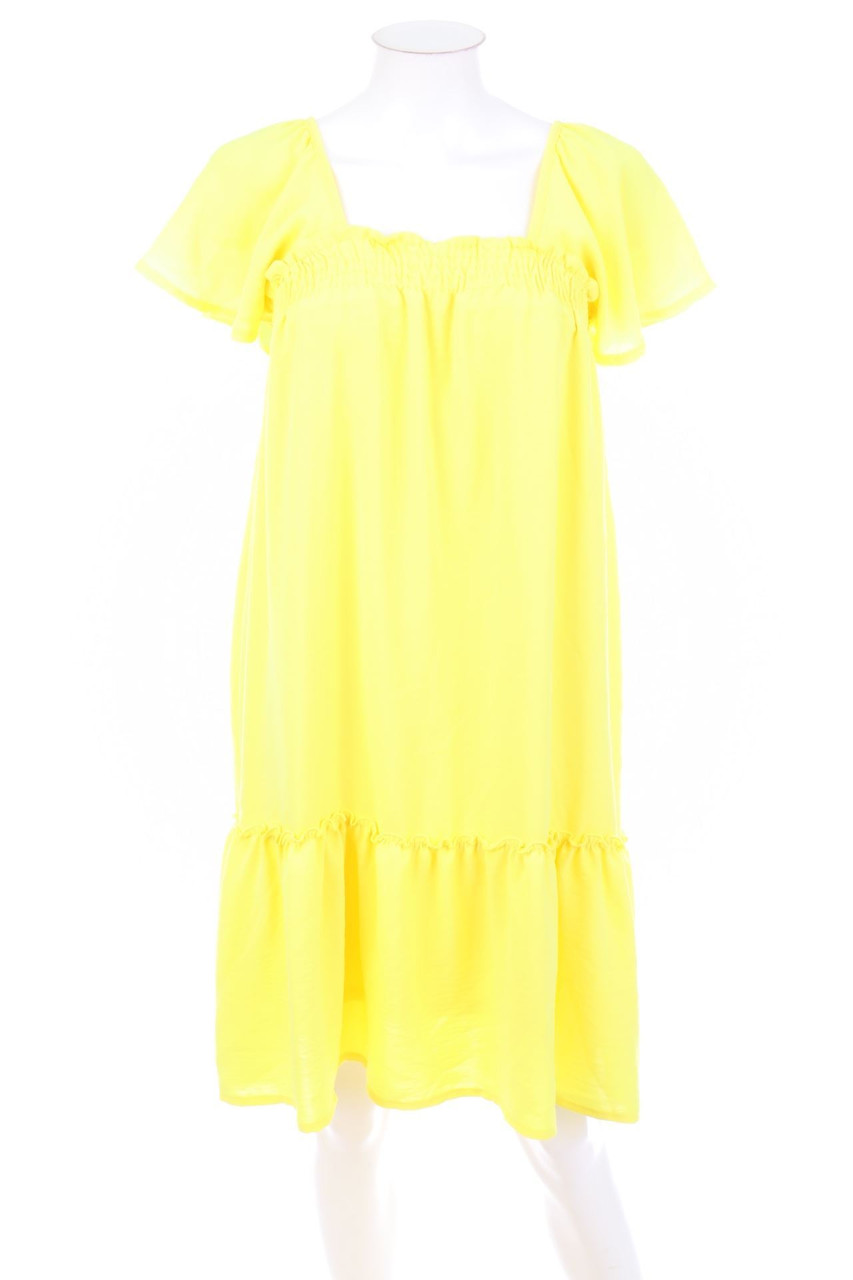 Lola & Liza - Volants-Kleid mit Smok-Details - D 36