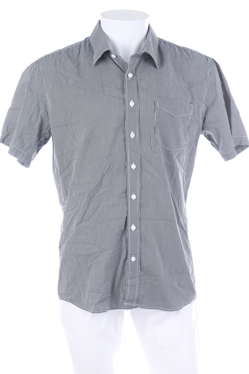 Ohne Label - Kurzarm-Hemd mit Karo-Muster - M