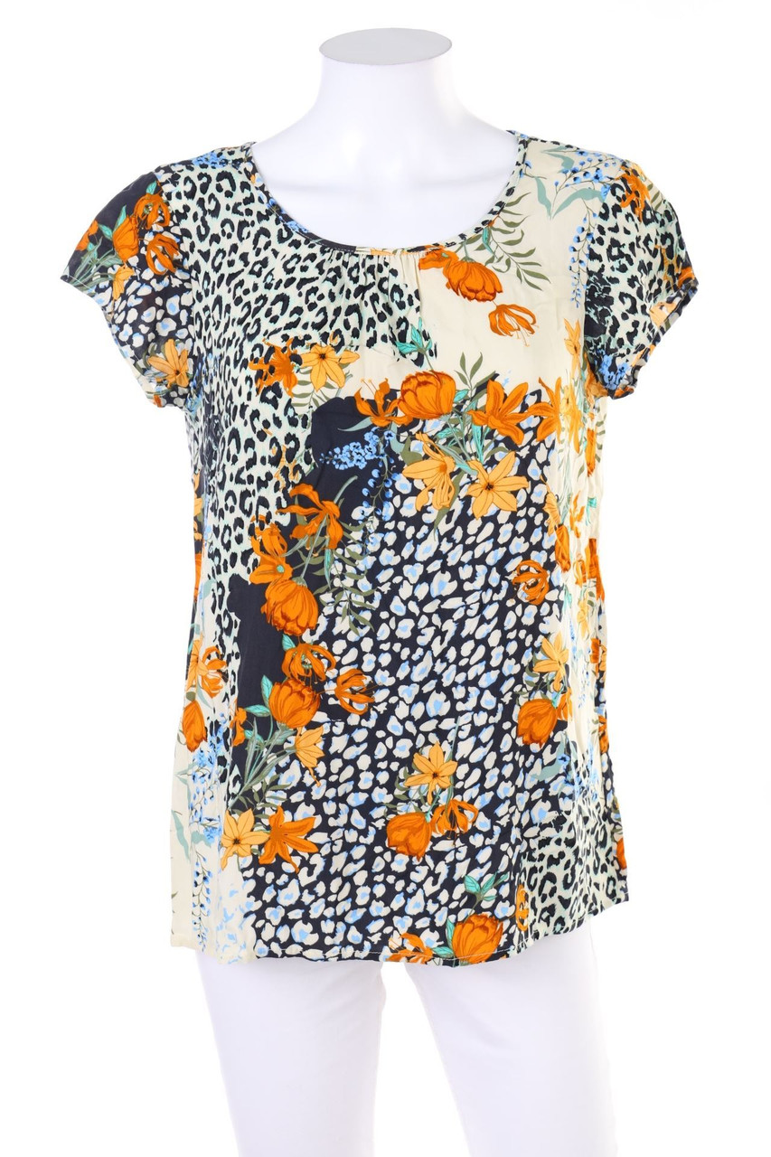 soyaconcept - Kurzarm-Bluse mit Print - S