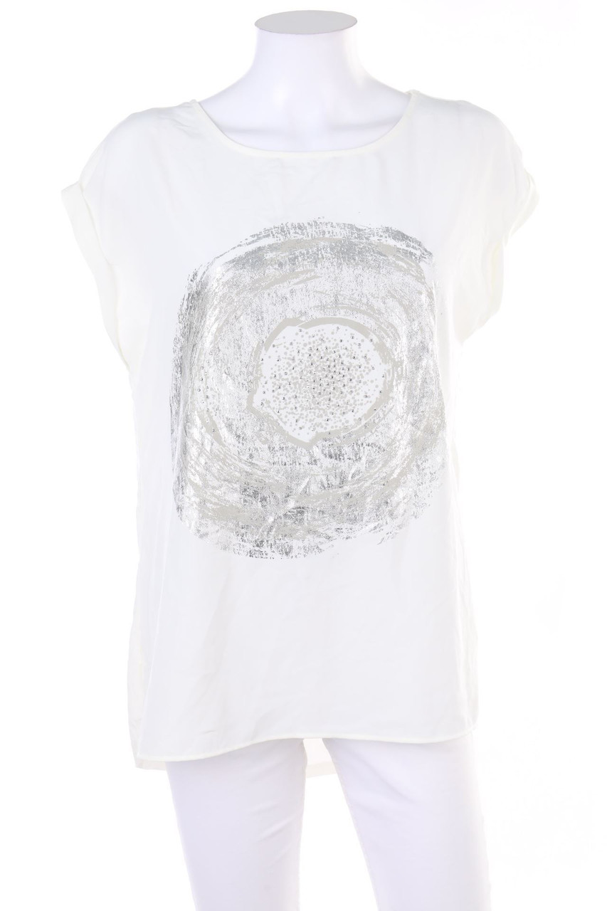 s.Oliver BLACK LABEL - Kurzarm-Bluse mit Print - D 44