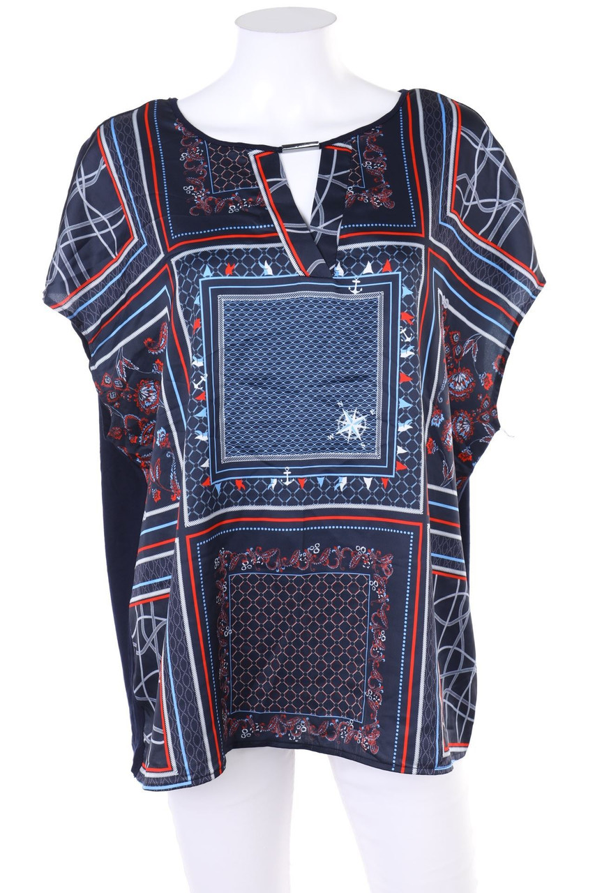 BONITA - Kurzarm-Bluse mit Print - XL