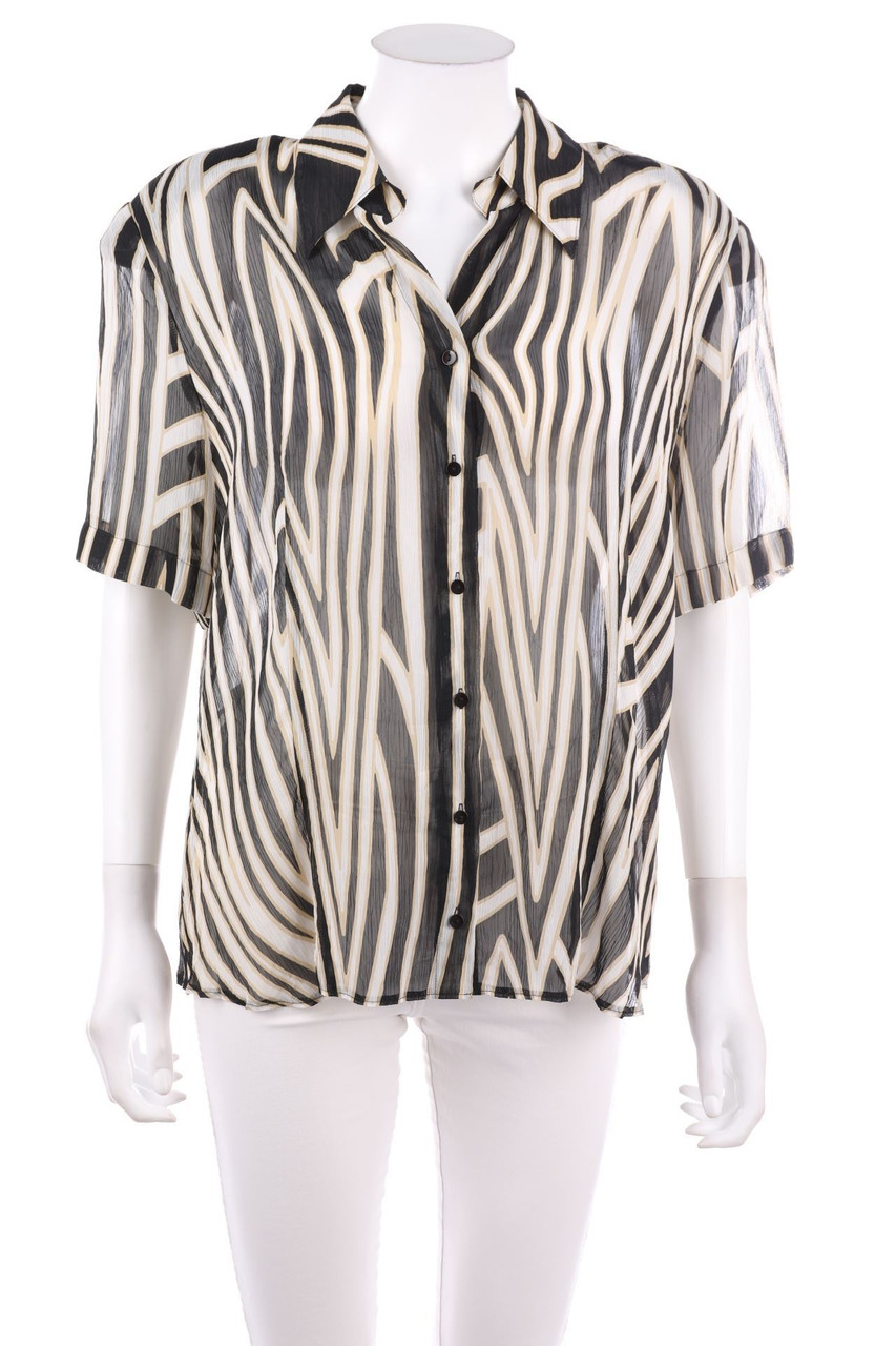 GERRY WEBER - Print-Hemd-Bluse mit kurzem Ärmel - D 44