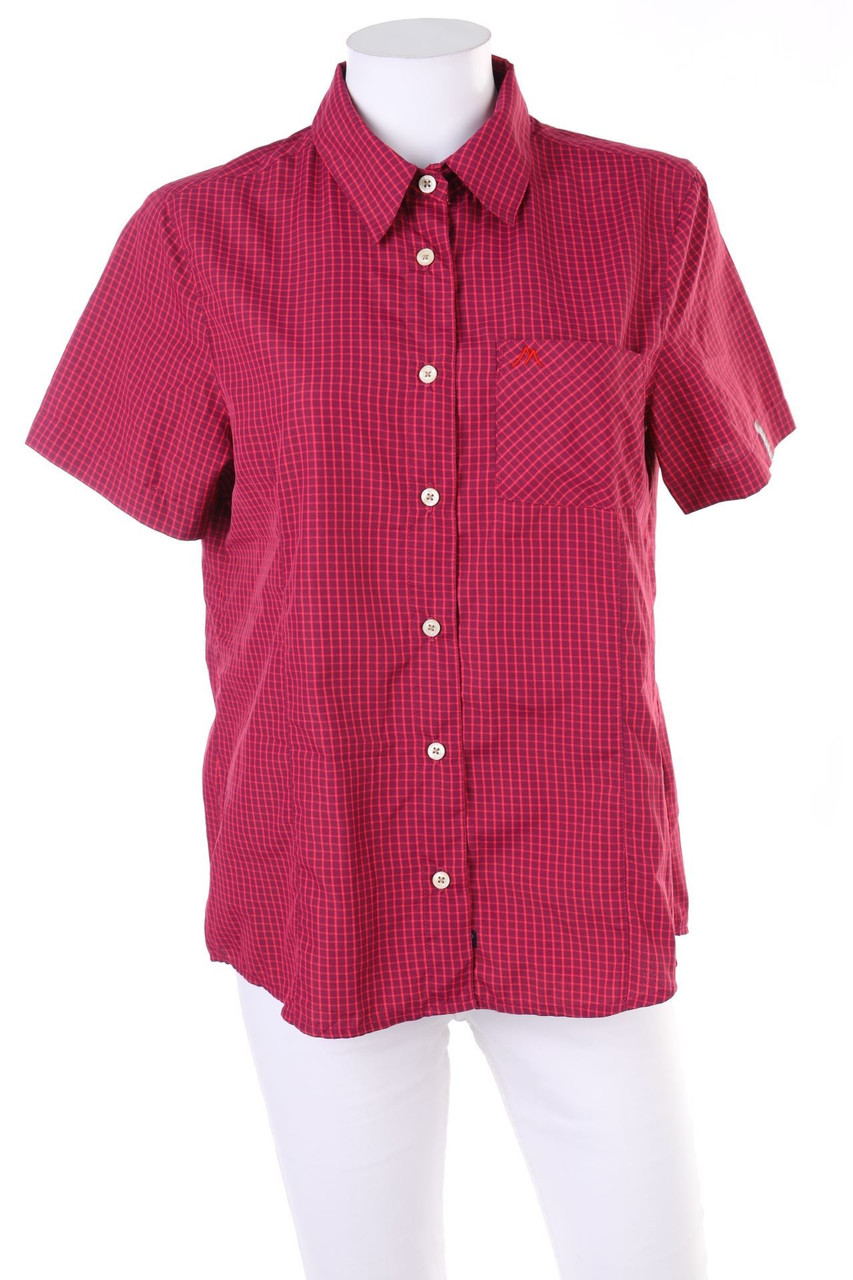 maier sports - Karo-Hemd-Bluse mit kurzem Ärmel - D 40