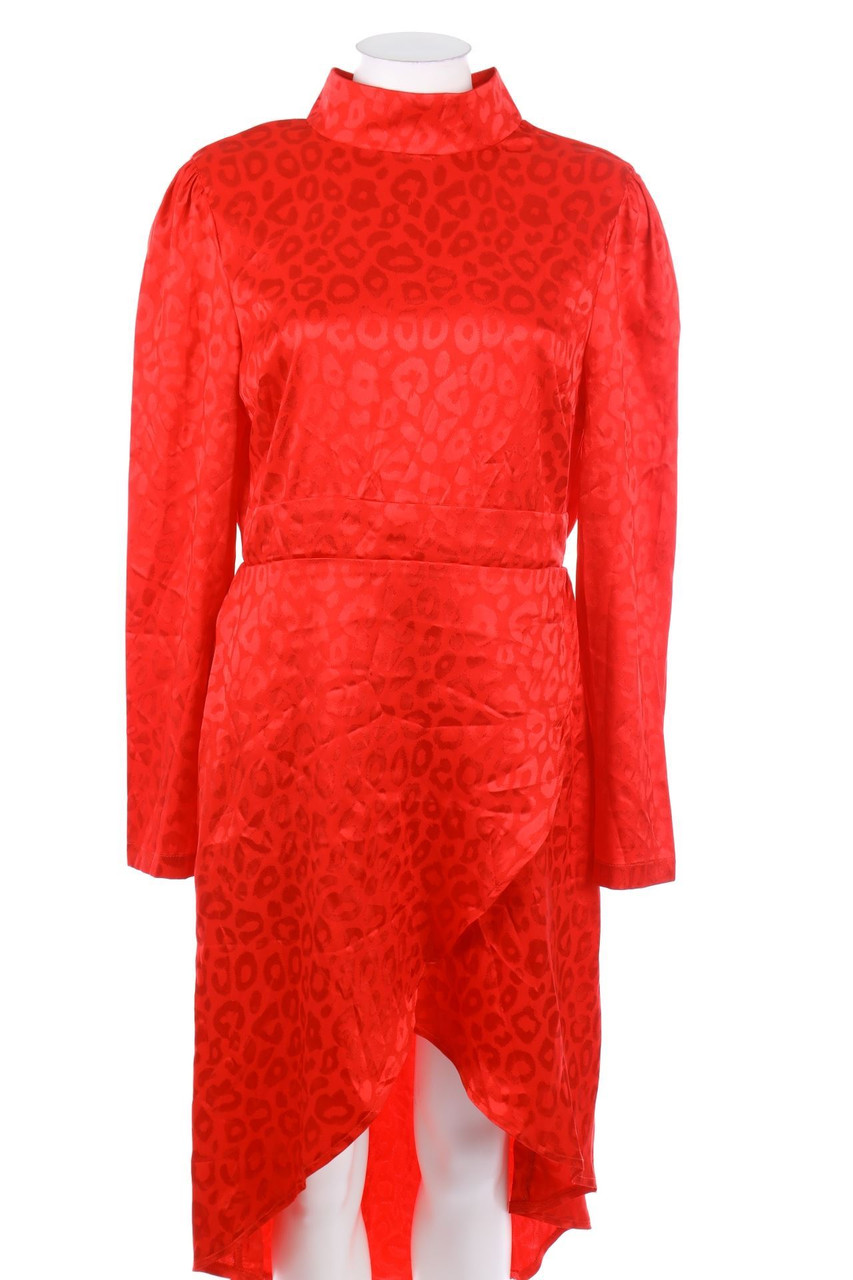 SHEIN - Vokuhila-Midikleid mit Leo-Print - L