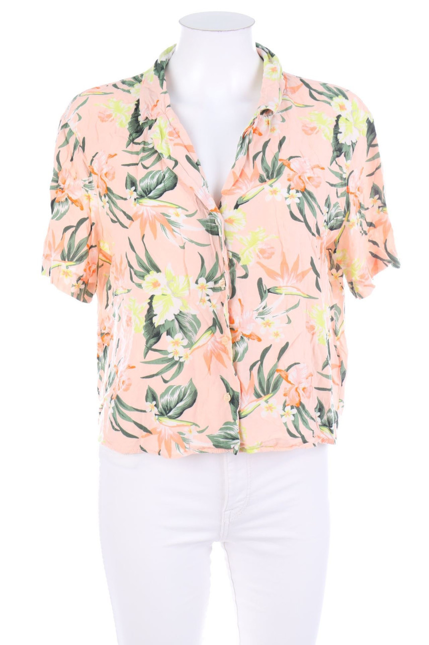 H&M DIVIDED - Oversize-Hemd-Bluse mit kurzem Ärmel - D 36