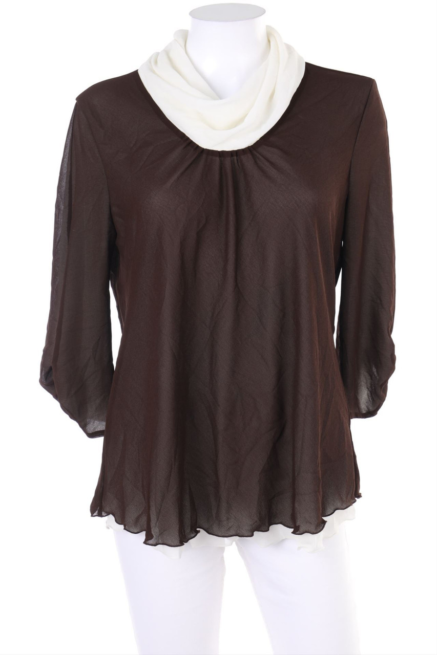 NARACAMICIE - Bluse mit 3/4-Ärmel im Layer Look - D 38