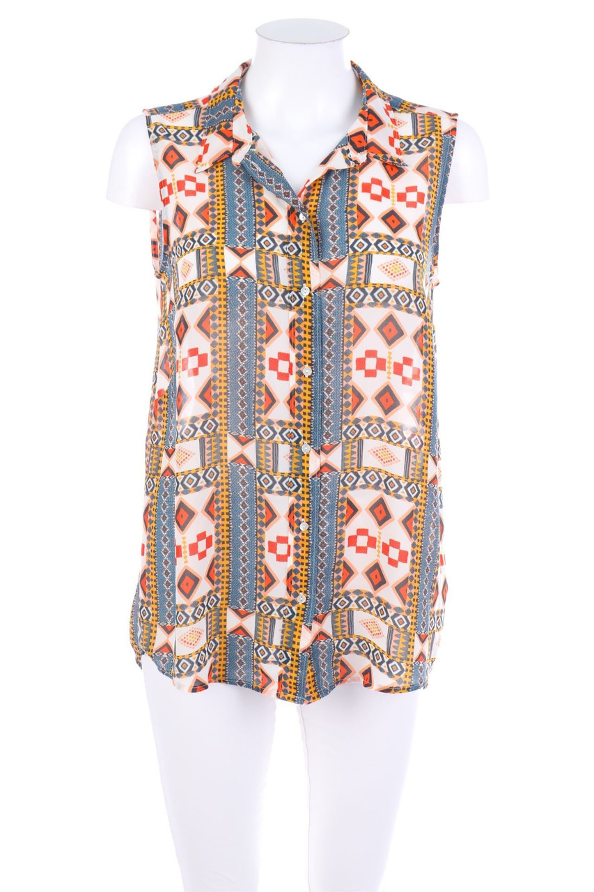 H&M - Blusentop mit Ethno-Print - D 36