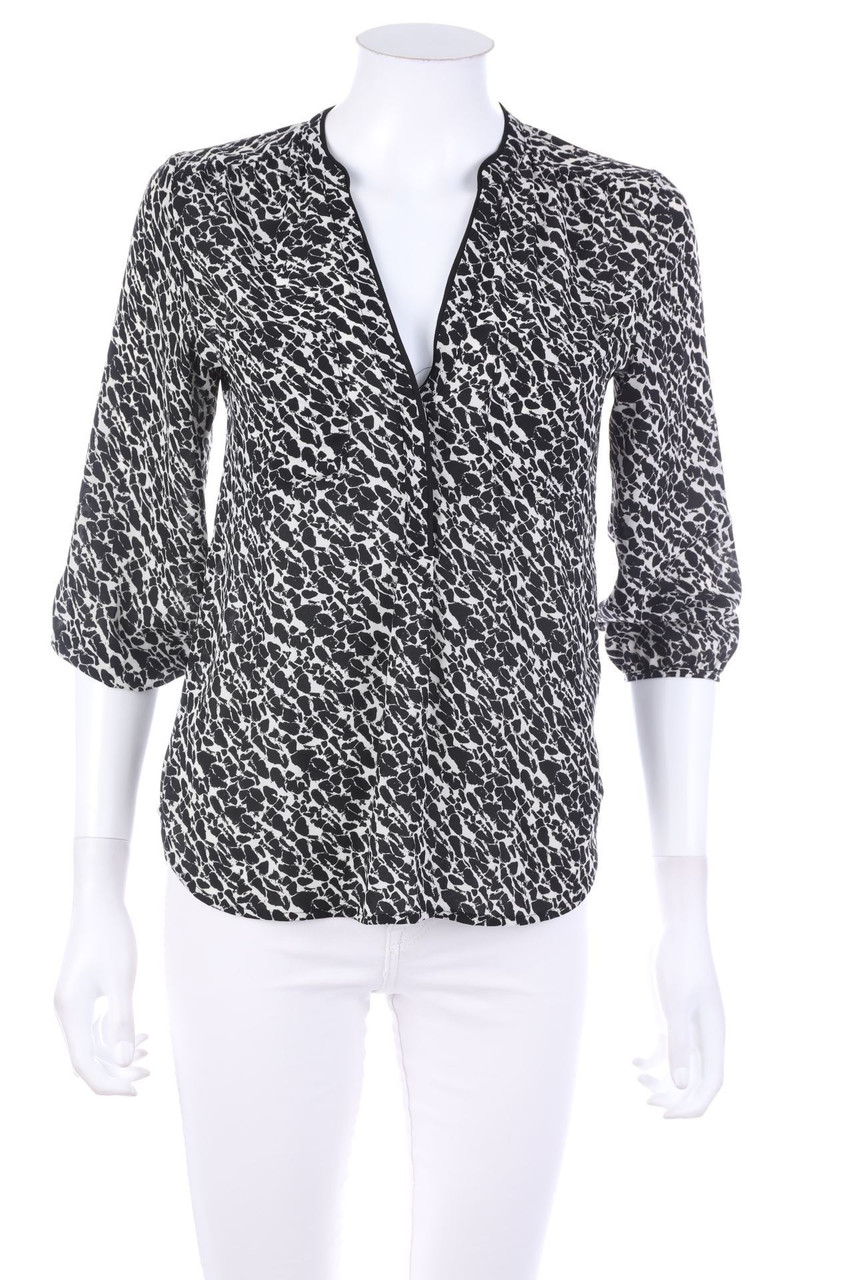 H&M - Muster-Bluse mit 3/4-Ärmel - D 34