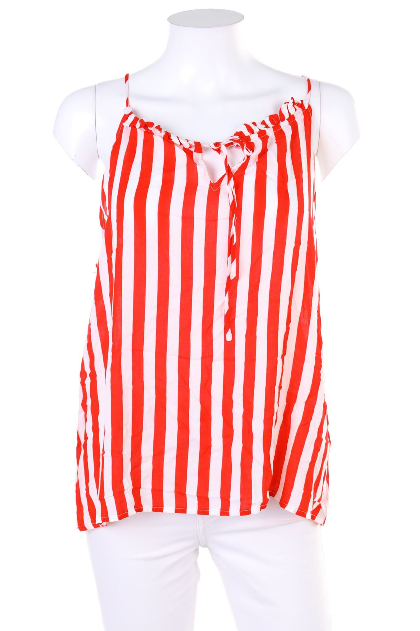 Ohne Label - Blusentop mit Streifen - D 44