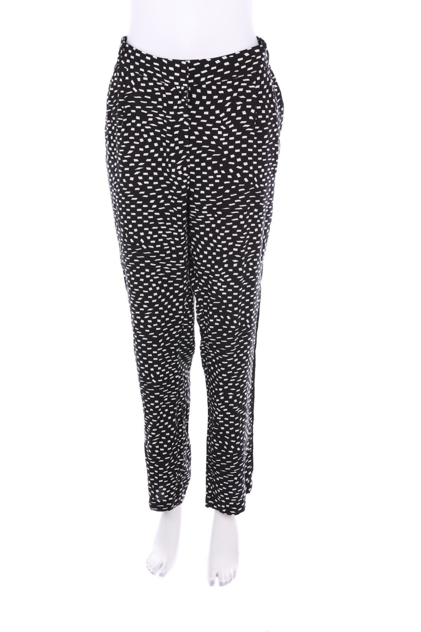 comma - Bundfaltenhose mit Print - D 42