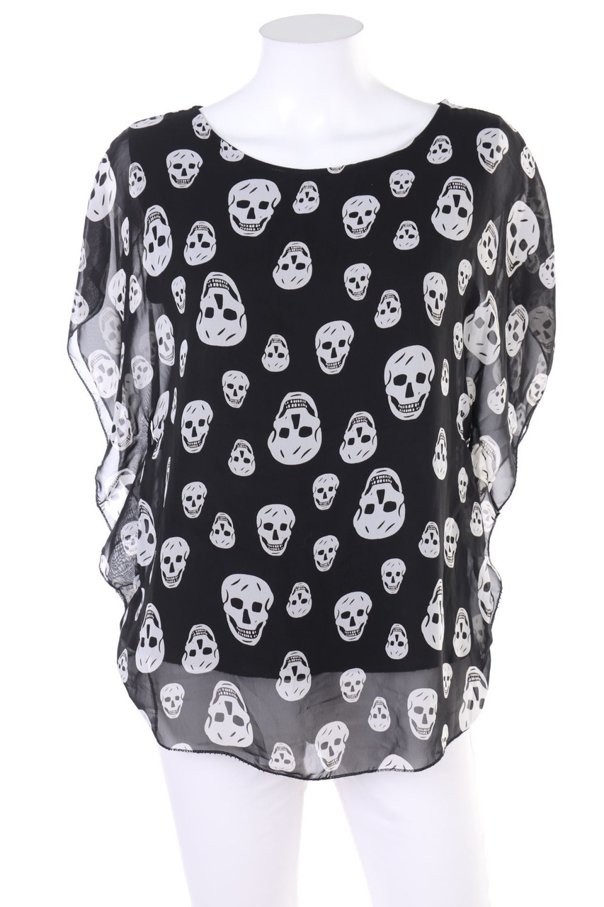 Histoire de plaire - Kurzarm-Bluse mit Print - ONE SIZE