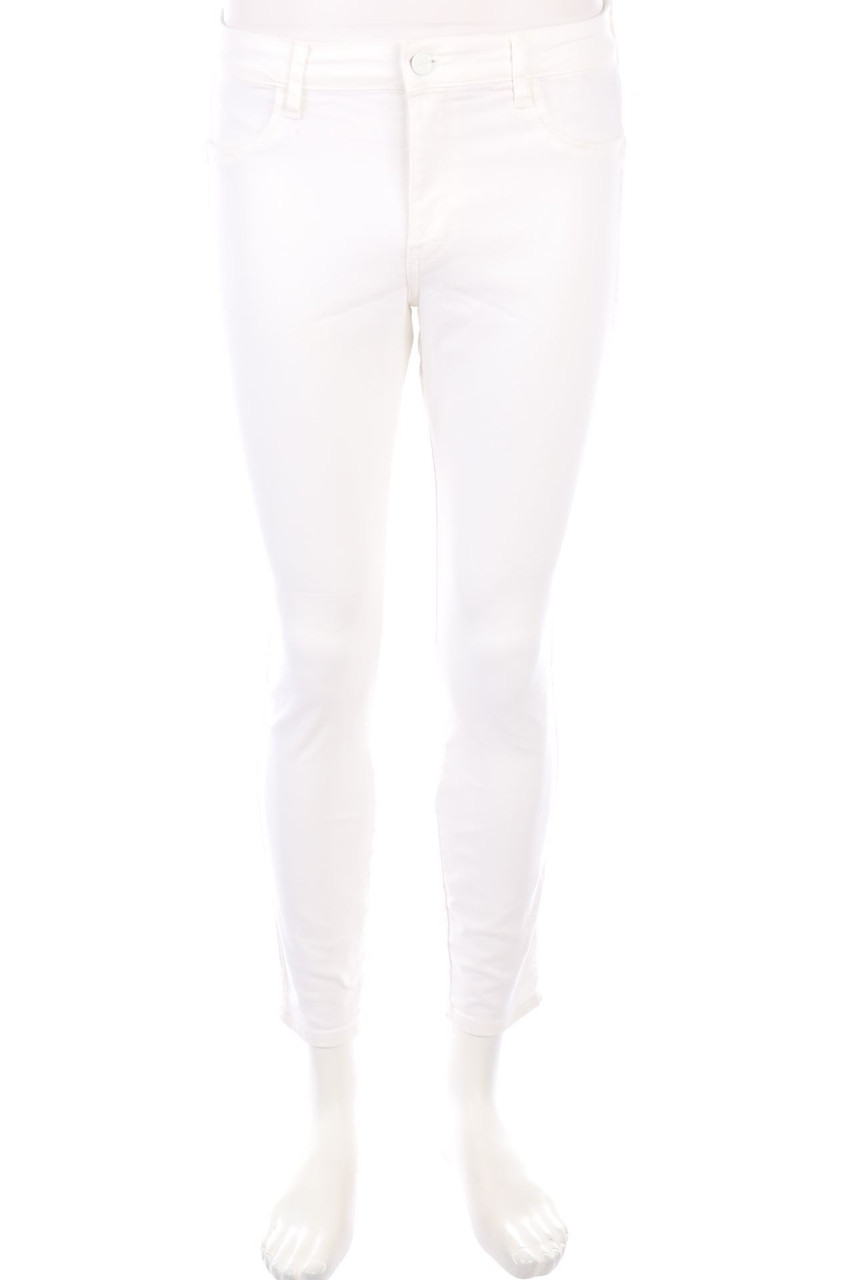 H&M &denim - Skinny-Jeans mit Logo-Knöpfen - W32