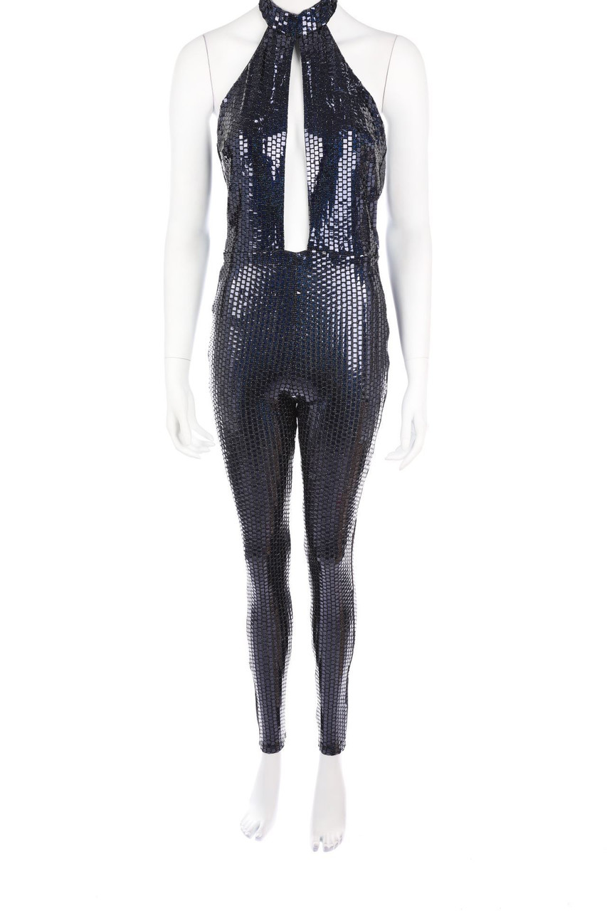 The Label - Jumpsuit mit Metallic-Effekt - D 36