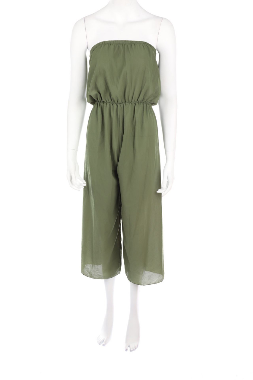 Ohne Label - Bandeau-Jumpsuit mit Tunnelzug - D 34