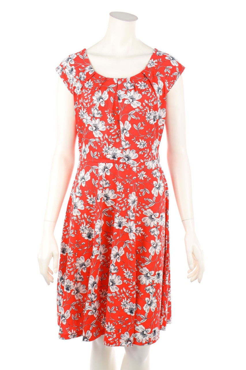 TAIFUN - Skater-Kleid mit Blumen-Print - D 38