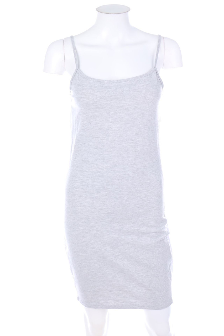 FB SISTER - Träger-Kleid aus Baumwoll-Mix mit Galonstreifen - M