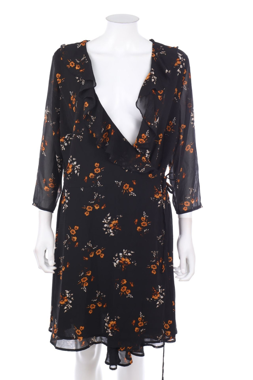 NEW LOOK - Wickelkleid mit Blumen-Print - D 42