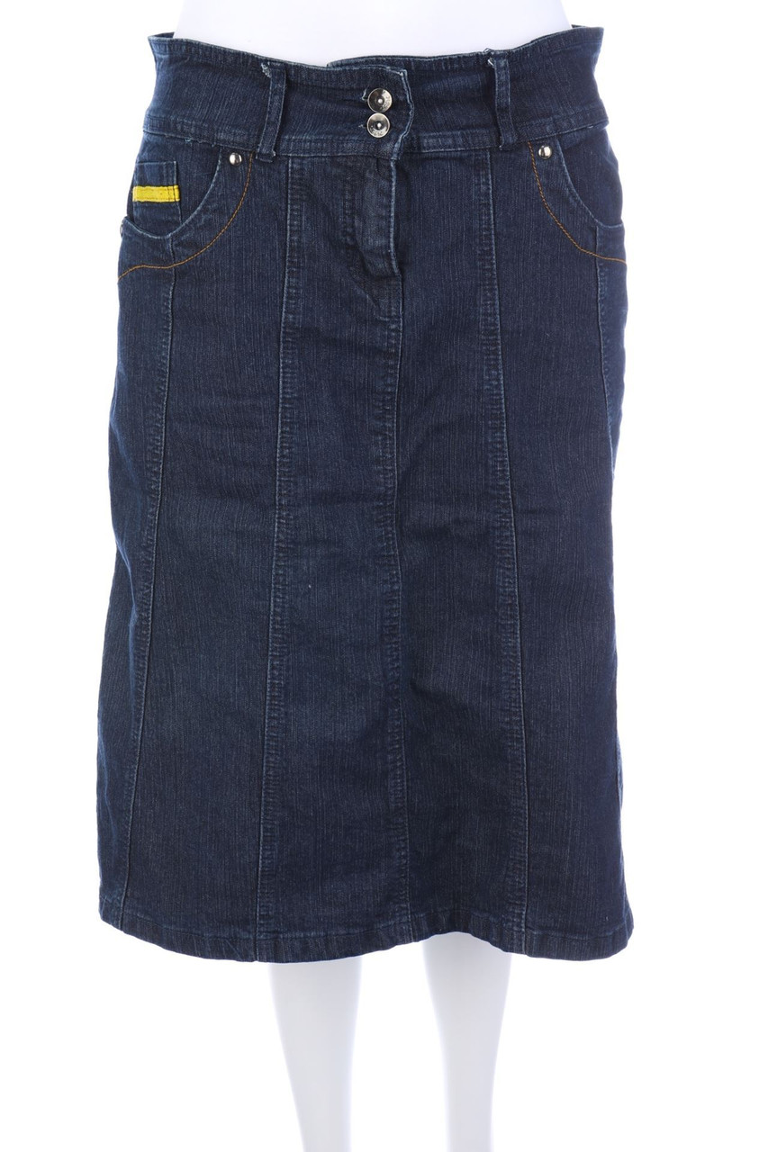 ZE-ZE - Jeansrock mit Schmuckstein-Applikation - D 38