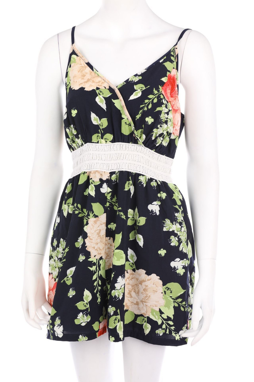 AMISU - Playsuit mit Blumen-Print - D 38