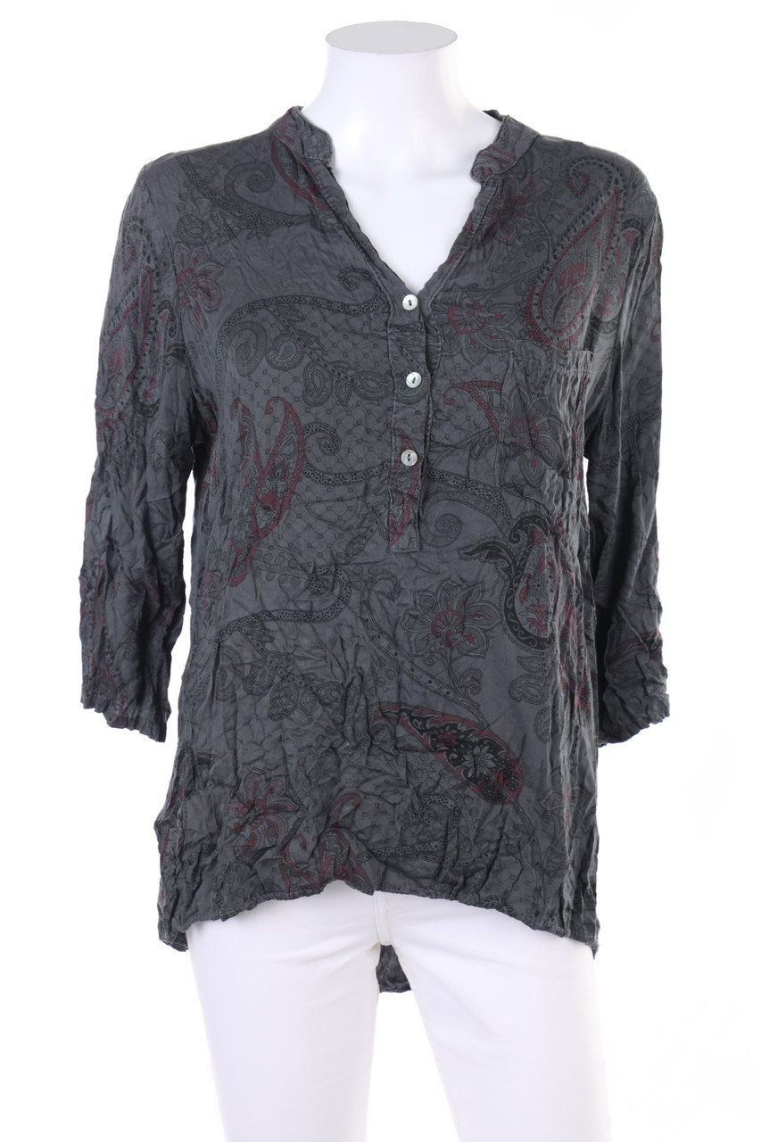 Ohne Label - Print-Bluse mit 3/4-Ärmel - D 36