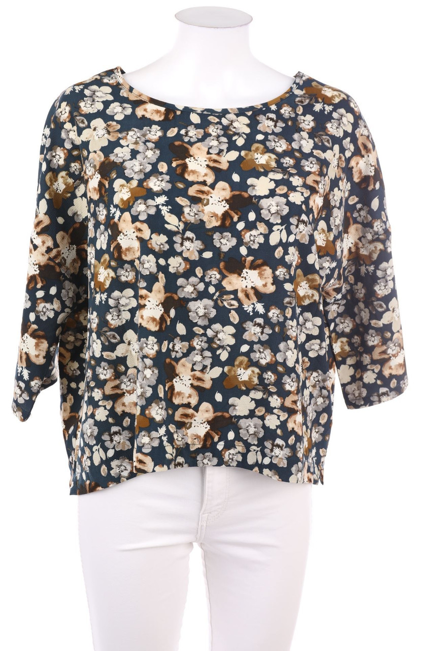 Stradivarius - Bluse mit Blumen-Print - L