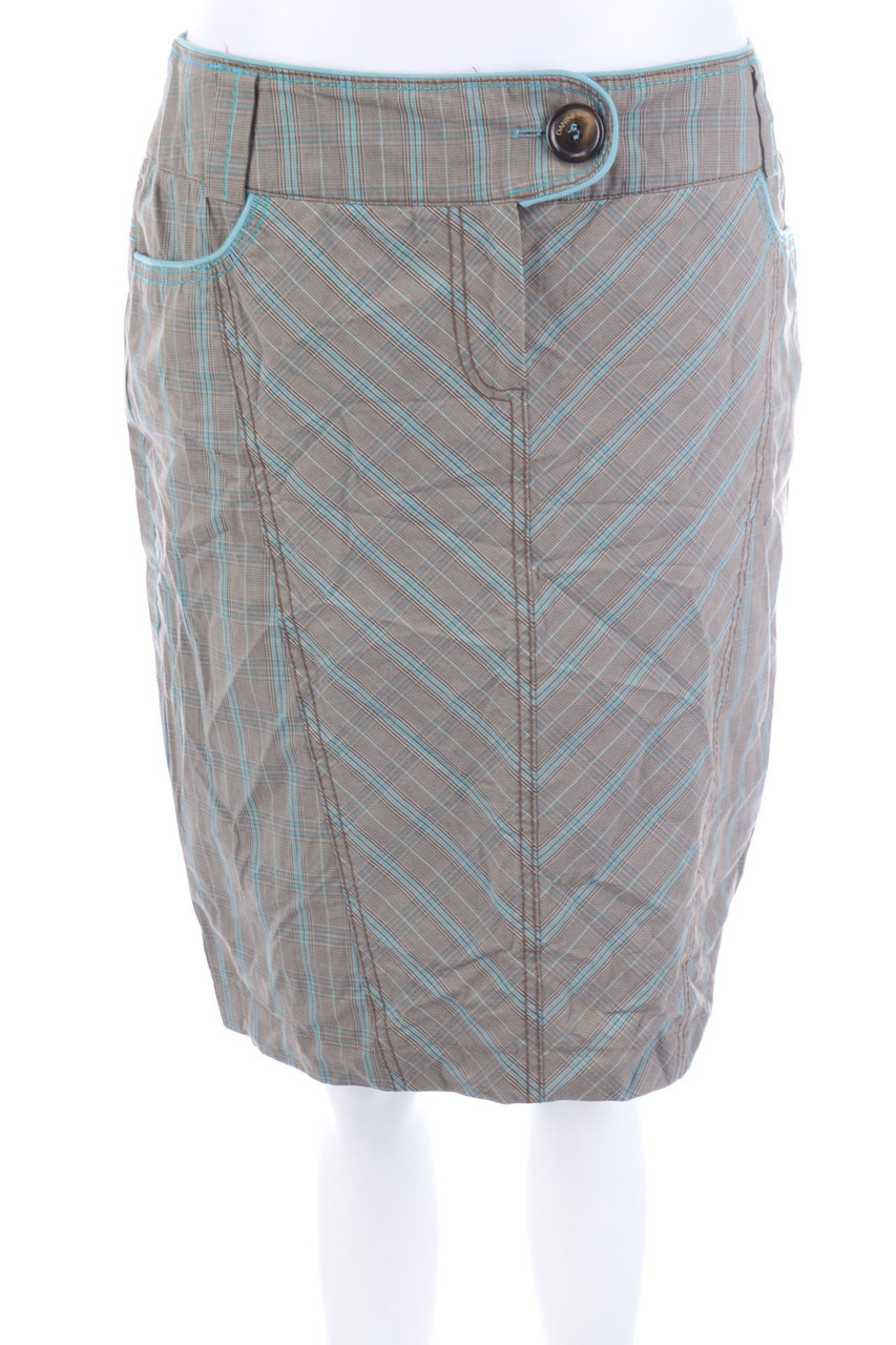 DANINI - Bleistift-Rock mit Karo-Muster - D 40