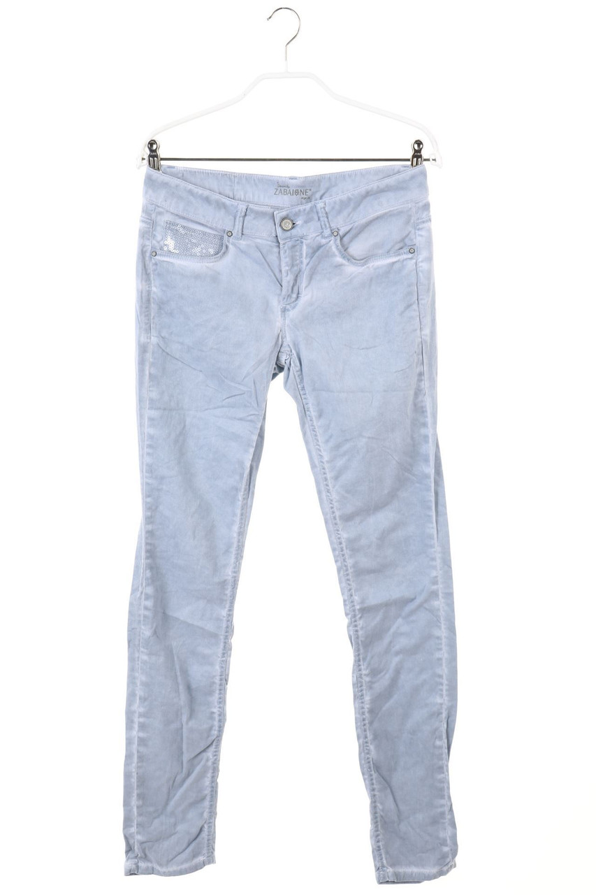 ZABAIONE - Used Look Skinny-Jeans mit Pailletten - D 36