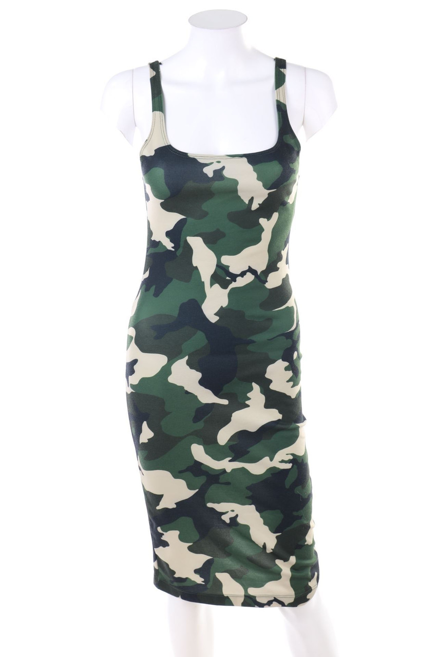 ZARA - Kleid mit Camouflage-Print - M