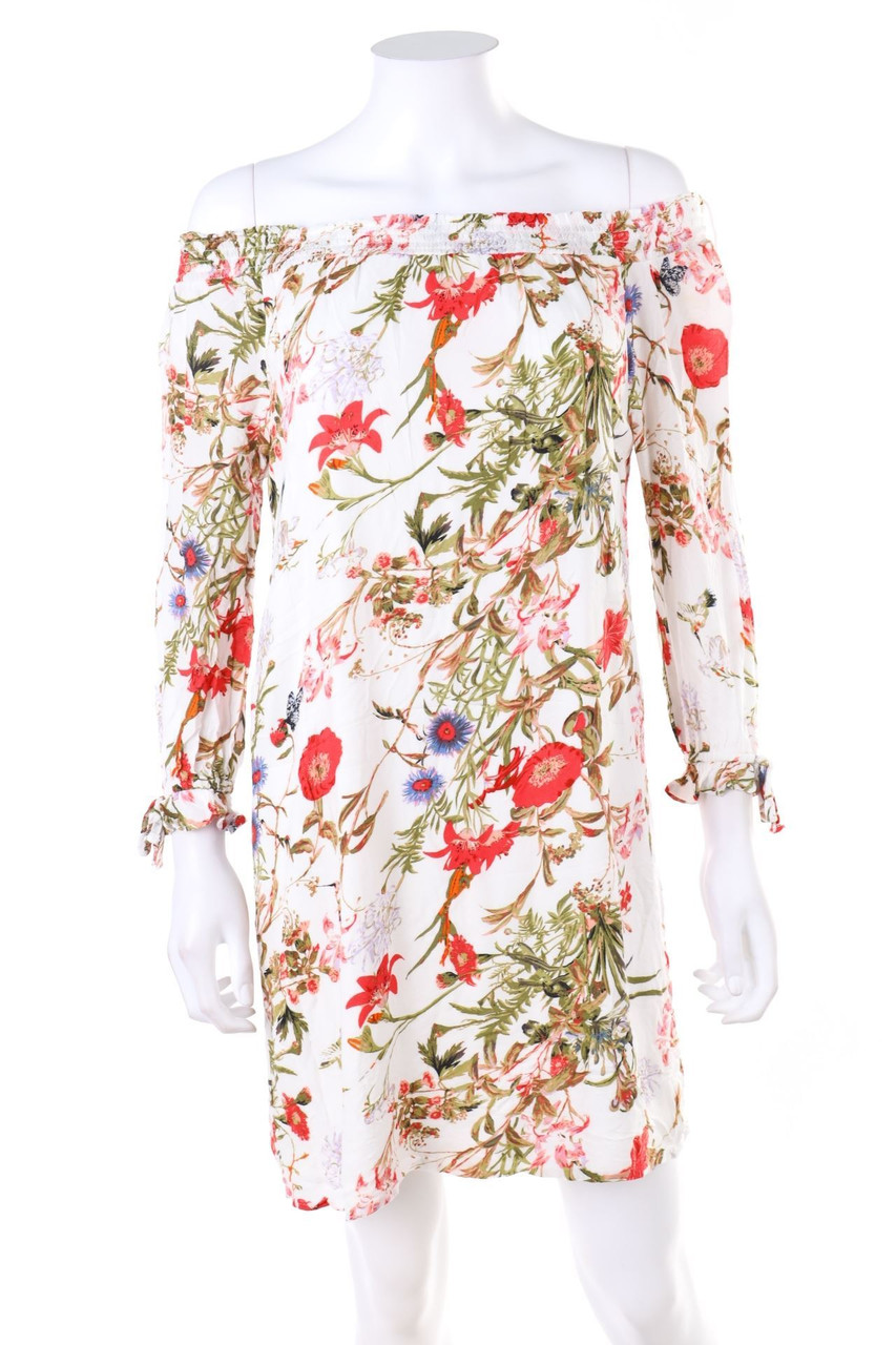 Chicorée - Carmen-Kleid mit Blumen-Print - XS