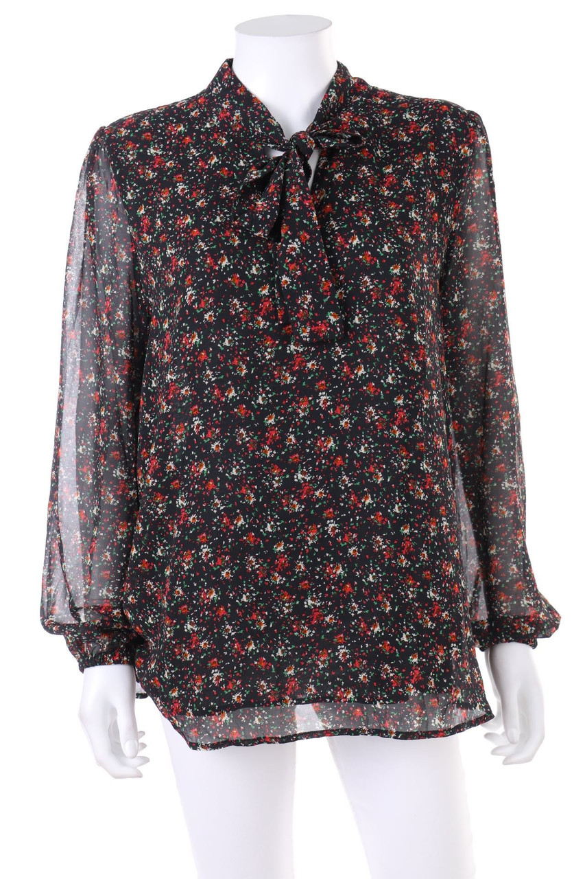 ESPRIT - Schluppen-Bluse mit Blumen-Print - D 42