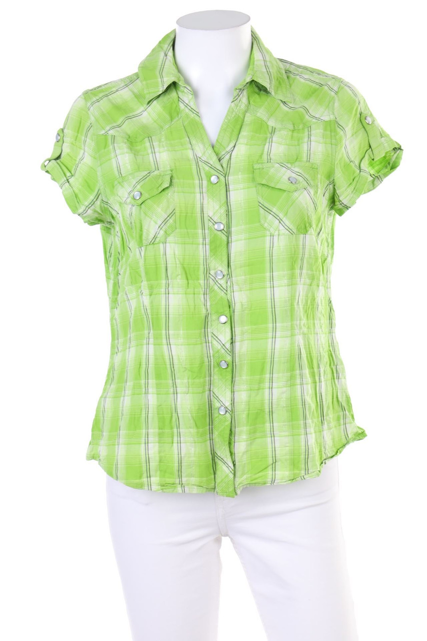 TANTUM O.N. - Tartan-Kurzarm-Bluse - M