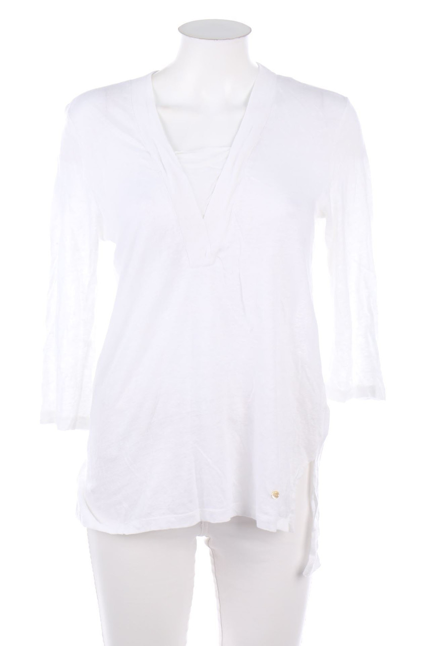 BRAX - Kurzarm-Shirt aus Leinen - D 38