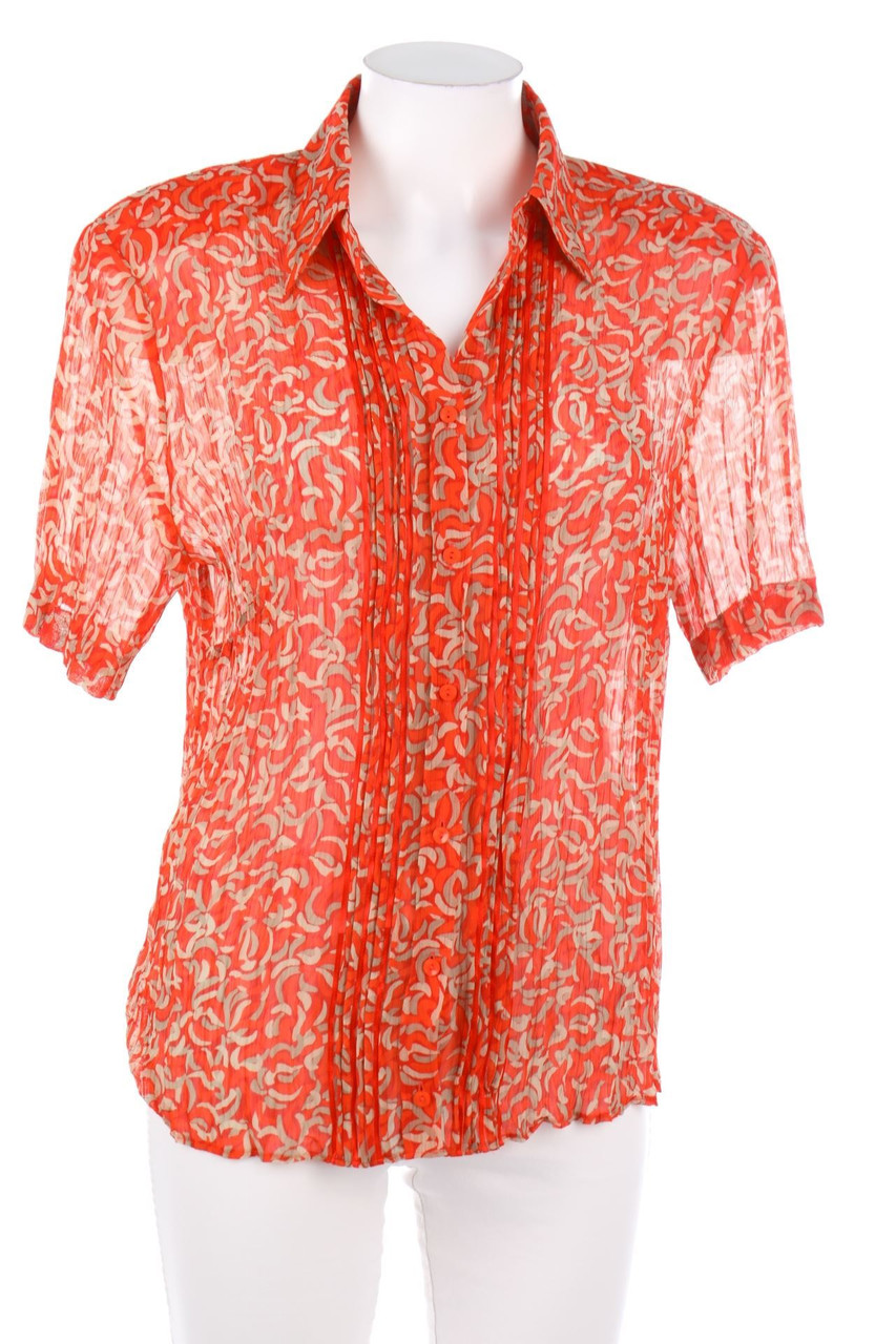 GERRY WEBER - Kurzarm-Bluse mit Print - D 40