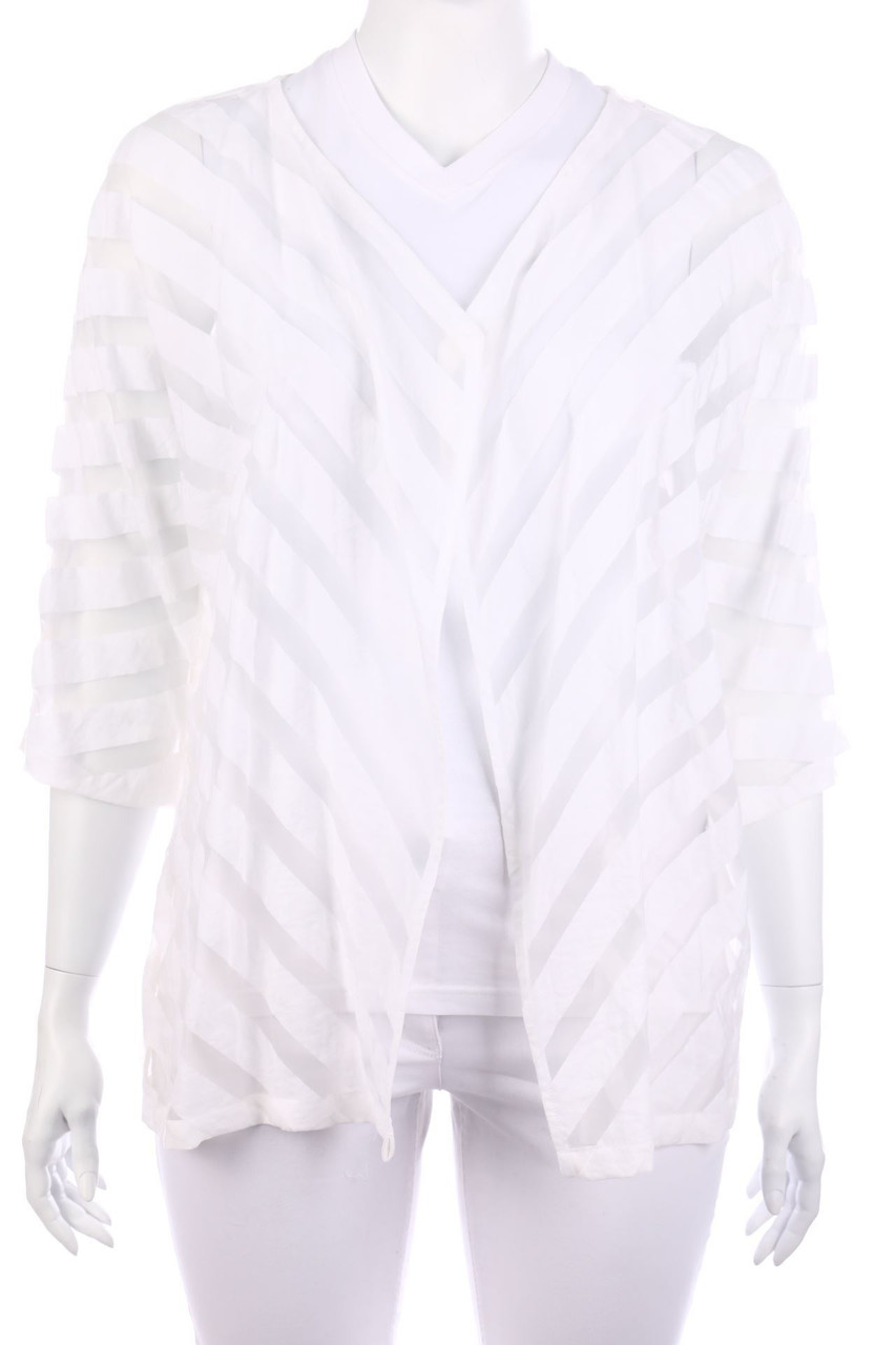 selection by Ulla Popken - Kimono mit Streifen - D 50-52