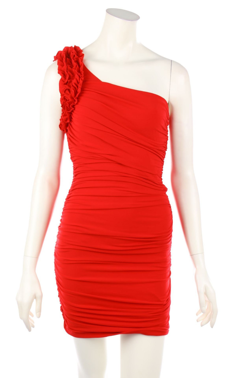 minelli - One Shoulder-Kleid mit Rüschen - S