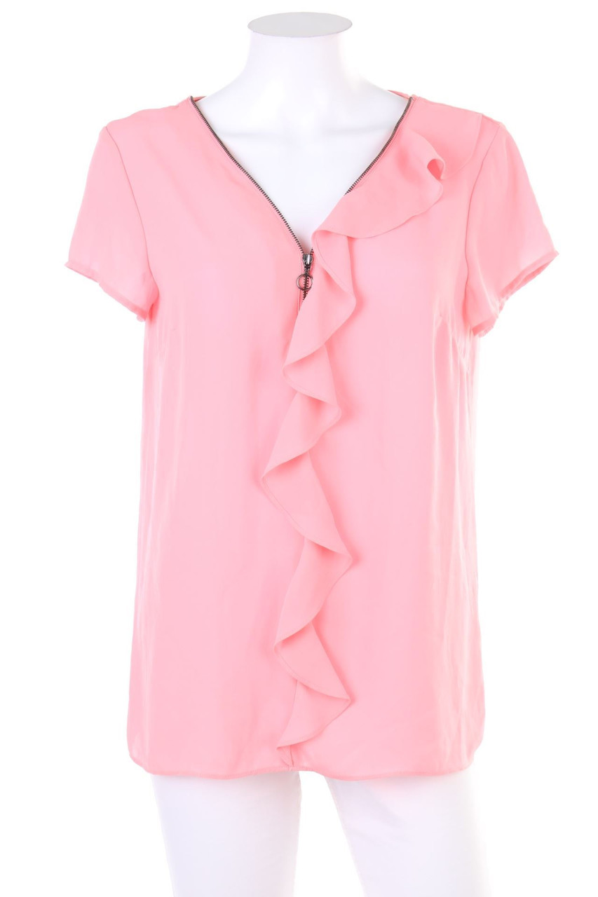 SISLEY - Kurzarm-Bluse mit Volants - S