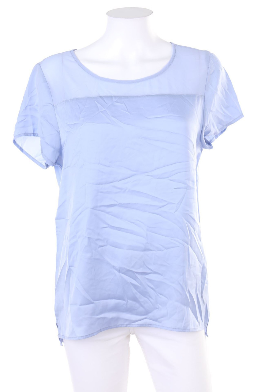 zebra - Kurzarm-Bluse mit Chiffon - M