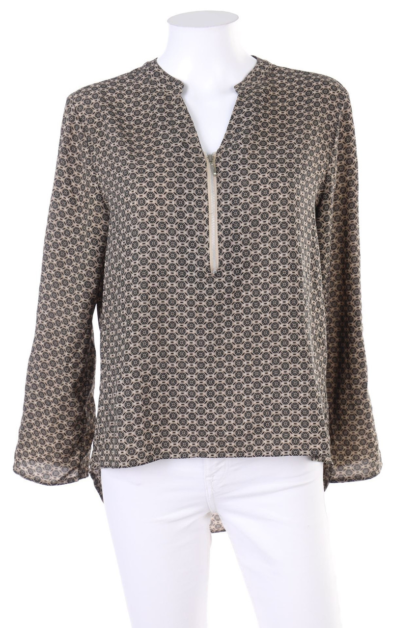 Alba Moda - Print-Bluse mit Krempel-Ärmeln - M