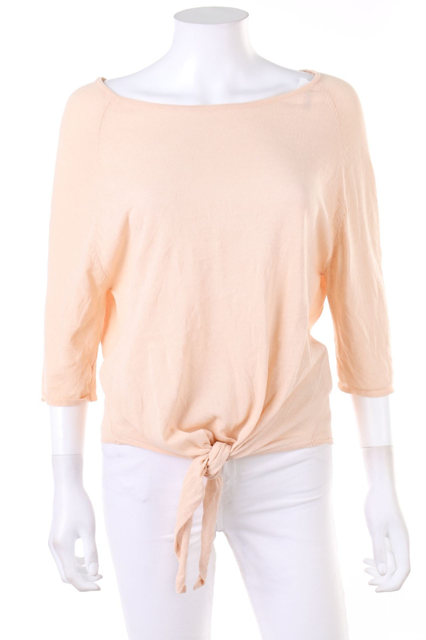 OPUS - Sommer-Strick-Pullover zum Knoten - L