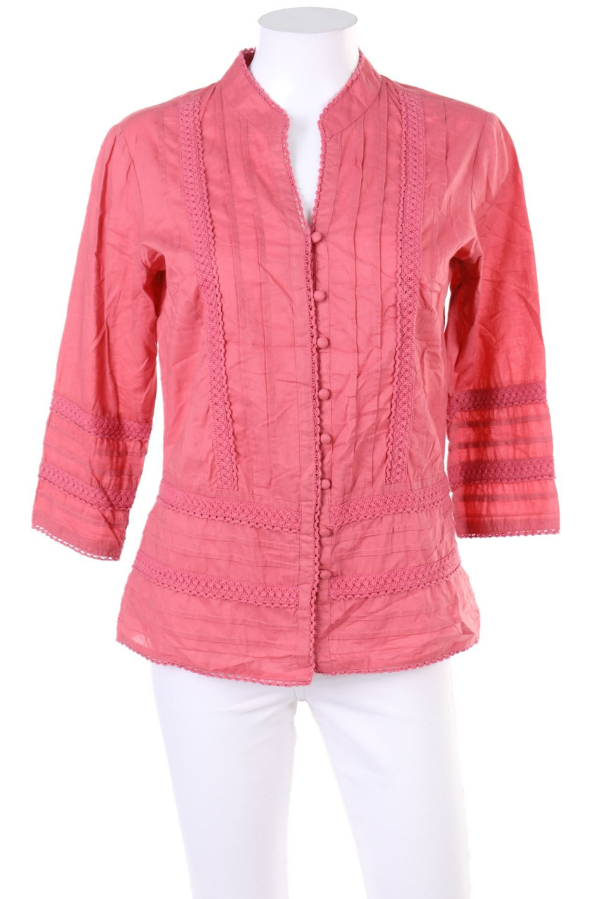 DAMART - Bluse aus Baumwolle mit Spitze - D 38