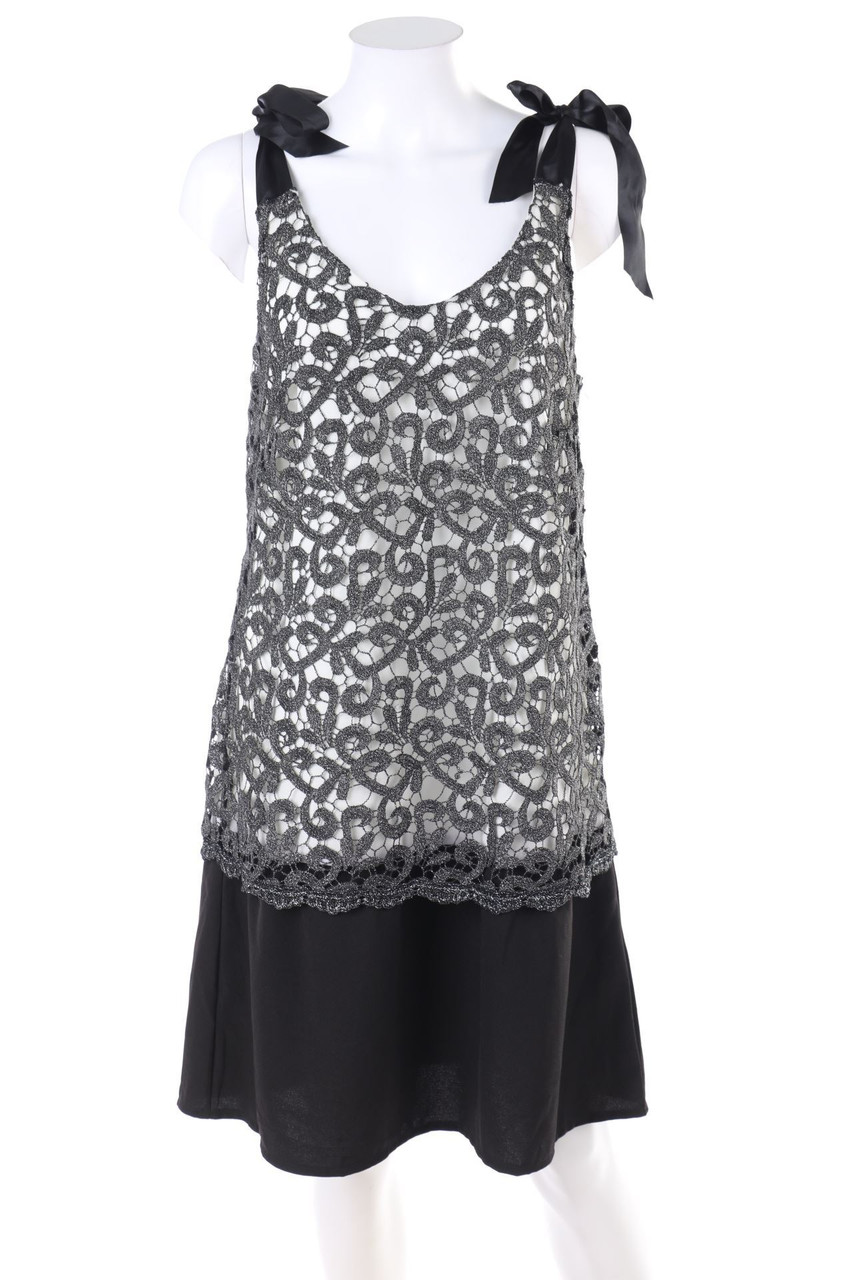 Ohne Label - Abendkleid mit Glitzer - D 40